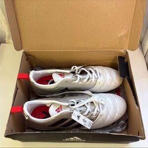 Adidas White and Red Soccer Cleats